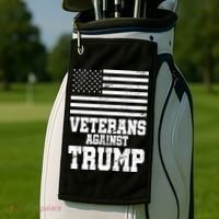 Veterans Against Trump Golf Towel thumb 2