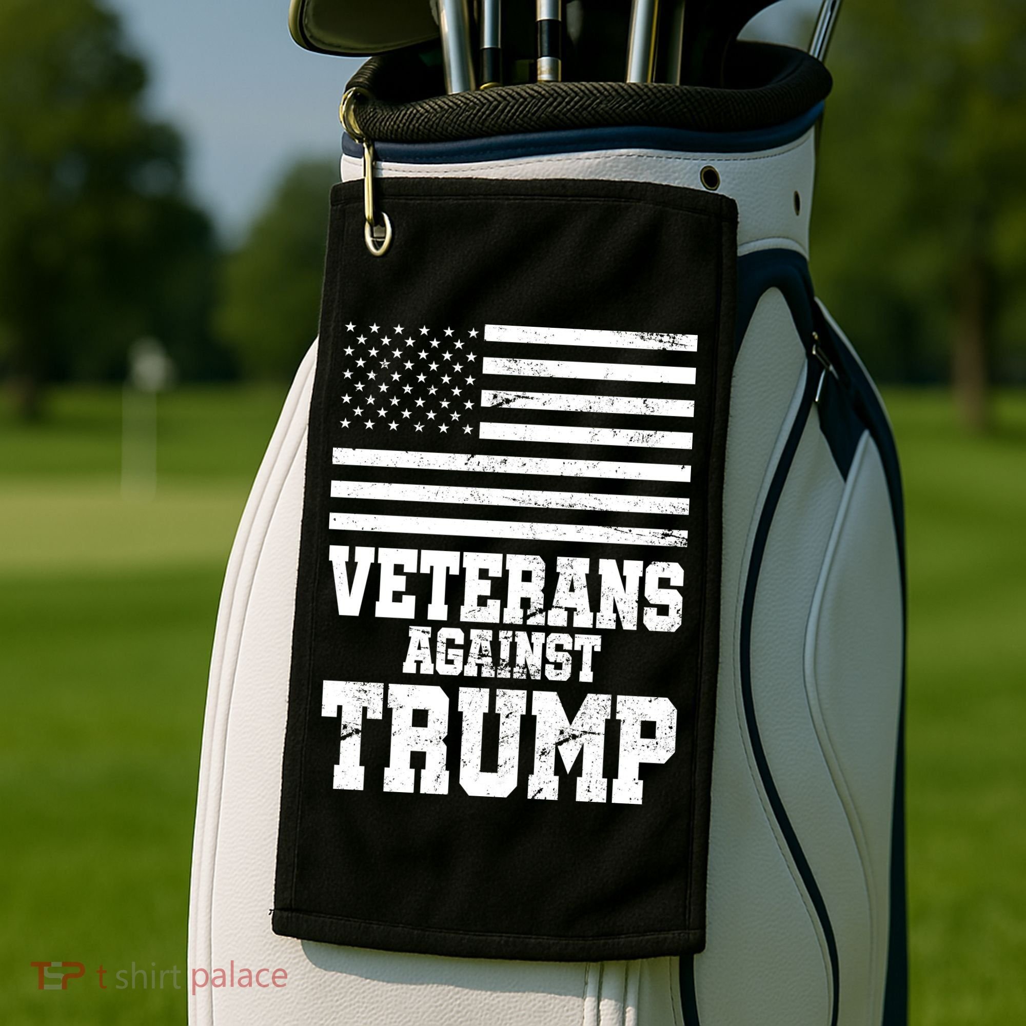 Veterans Against Trump Golf Towel
