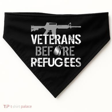 Veterans Before Refugees USA-Made Doggie Bandana