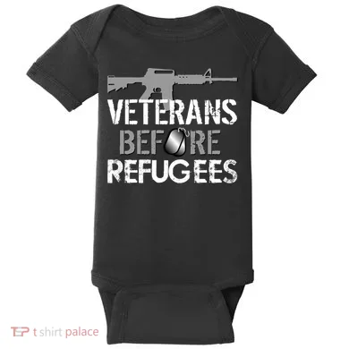 Veterans Before Refugees Baby Bodysuit