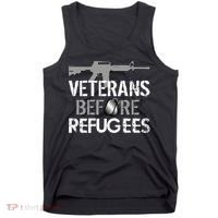 Veterans Before Refugees Tank Top thumb 0