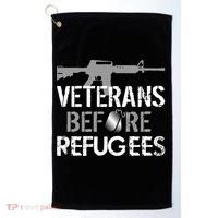 Veterans Before Refugees Golf Towel thumb 0