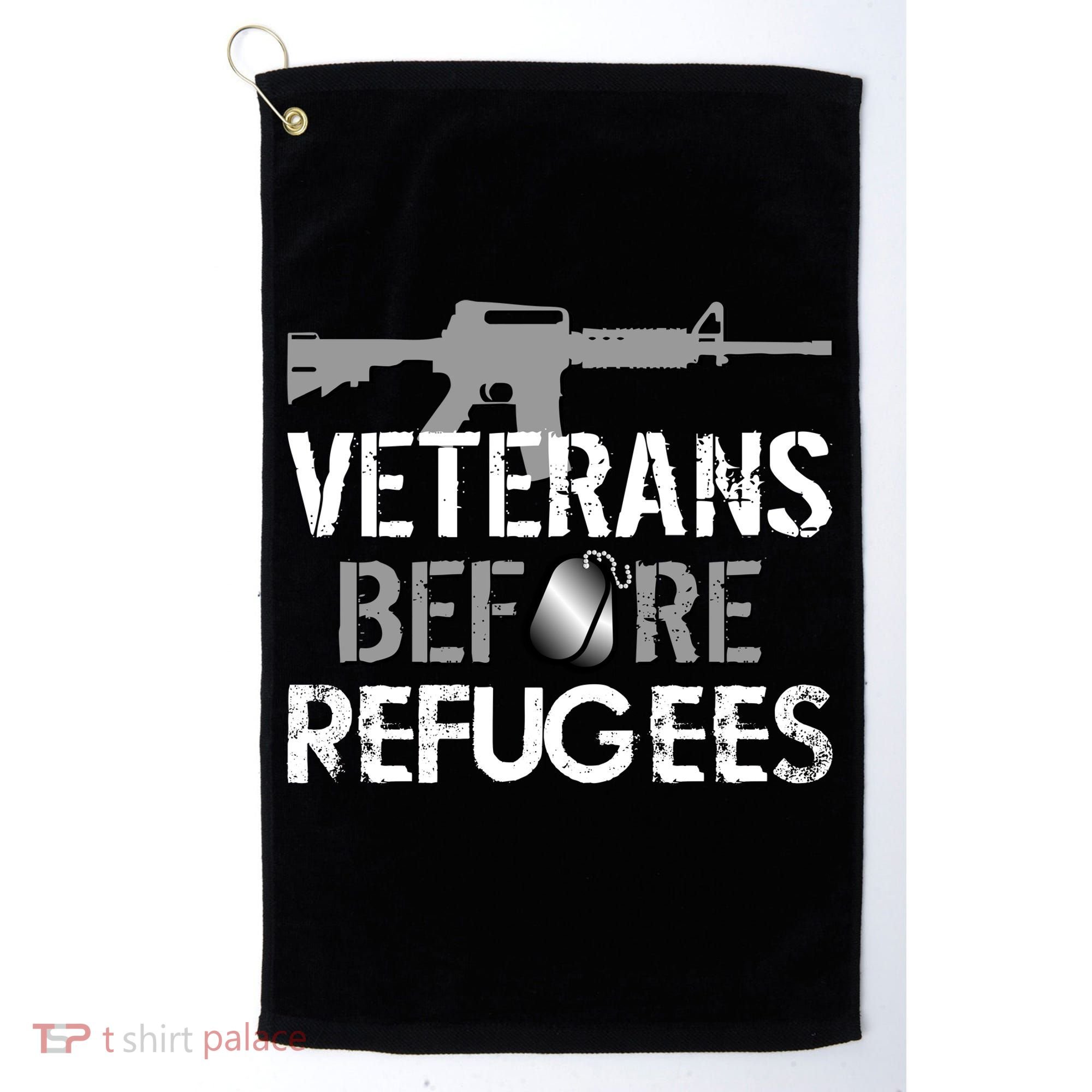 Veterans Before Refugees Golf Towel