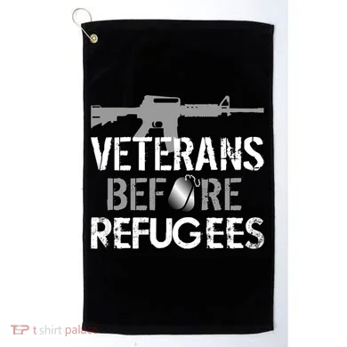Veterans Before Refugees Golf Towel