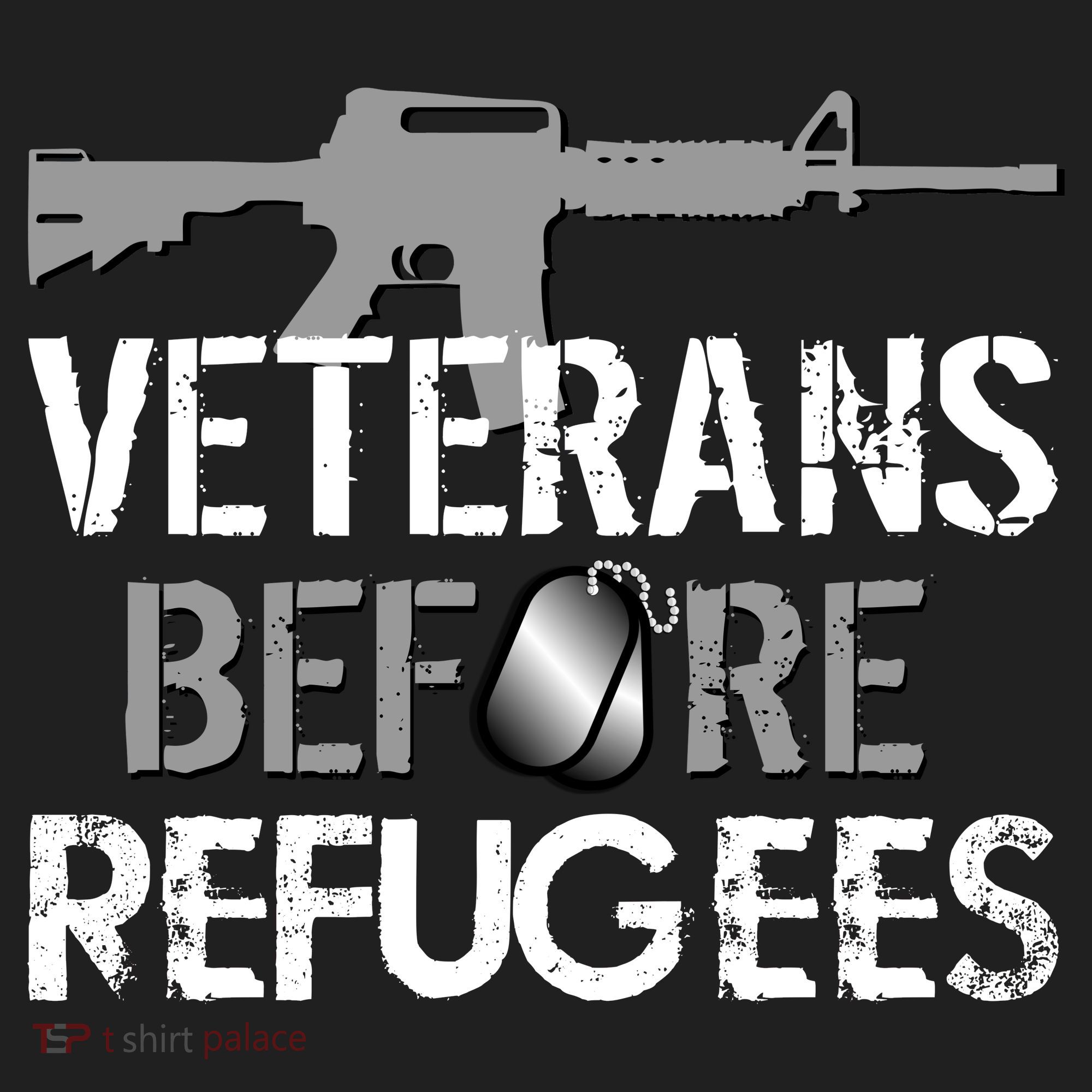 Veterans Before Refugees Golf Towel