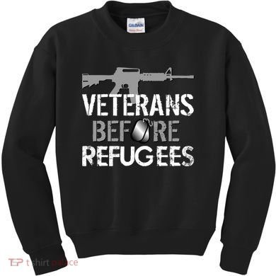Veterans Before Refugees Kids Sweatshirt