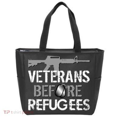 Veterans Before Refugees Tote Bag