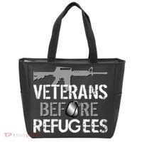 Veterans Before Refugees Tote Bag thumb 0