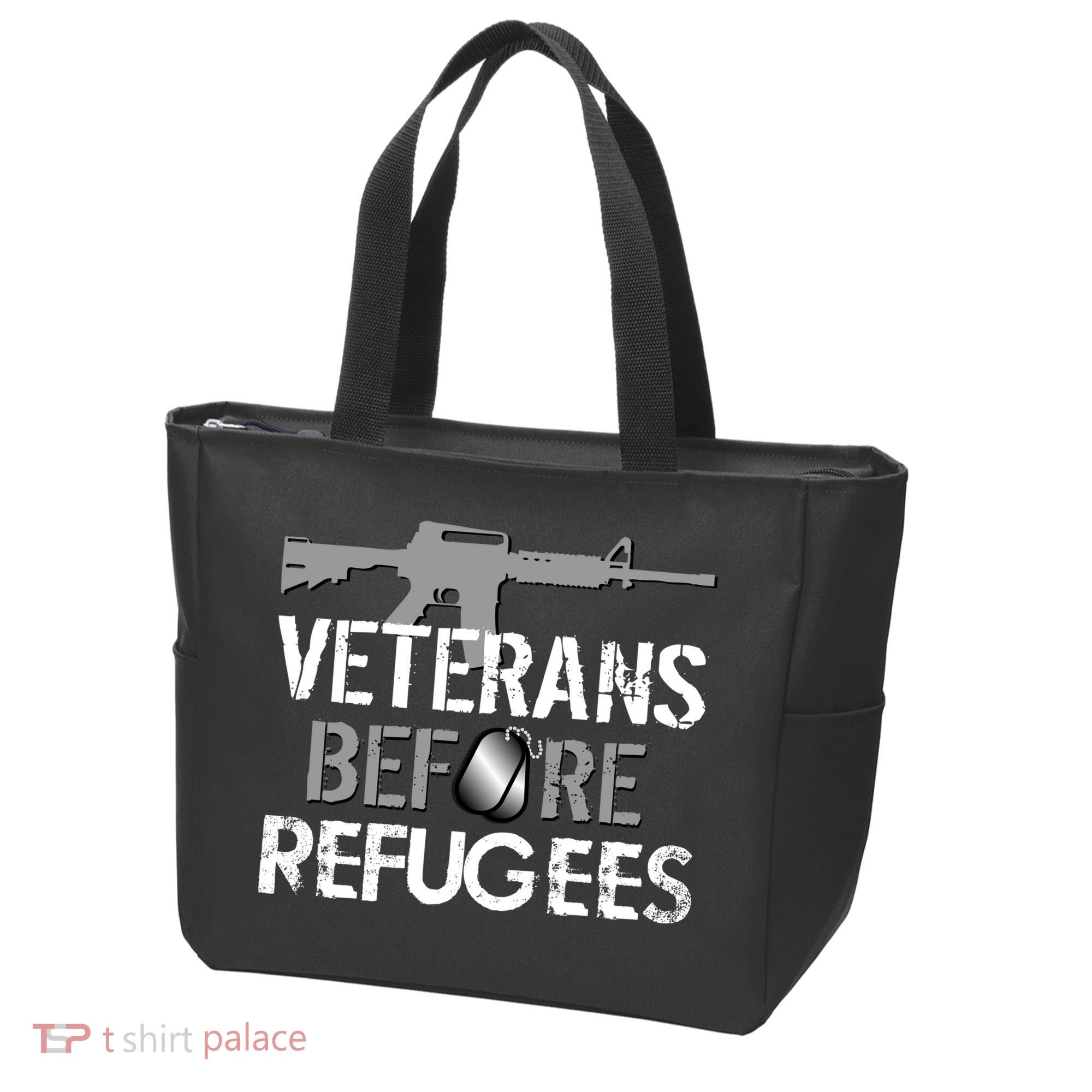 Veterans Before Refugees Tote Bag