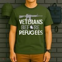 Veterans Before Refugees T-Shirt thumb 6