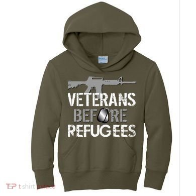 Veterans Before Refugees Kids Hoodie