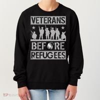 Veterans Before Refugees Veteran Women's Sweatshirt thumb 0