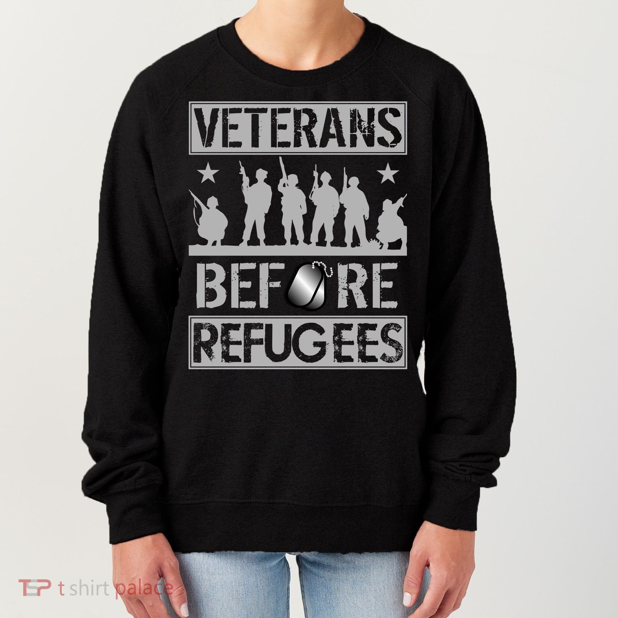 Veterans Before Refugees Veteran Women's Sweatshirt