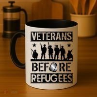 Veterans Before Refugees Veteran Coffee Mug thumb 4