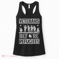 Veterans Before Refugees Veteran Women's Tank Top thumb 0