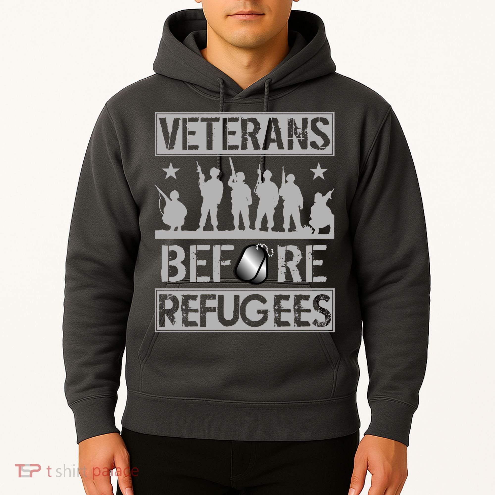 Veterans Before Refugees Veteran Hoodie