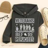 Veterans Before Refugees Veteran Hoodie thumb 4
