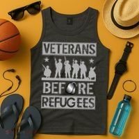 Veterans Before Refugees Veteran Tank Top thumb 4