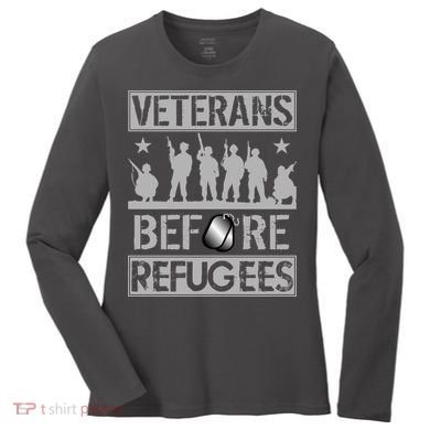 Veterans Before Refugees Veteran Women's Long Sleeve Shirt