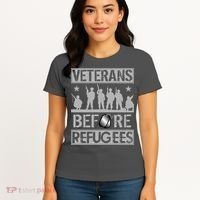 Veterans Before Refugees Veteran Women's T-Shirt thumb 4