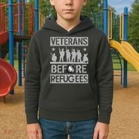 Veterans Before Refugees Veteran Kids Hoodie thumb 2