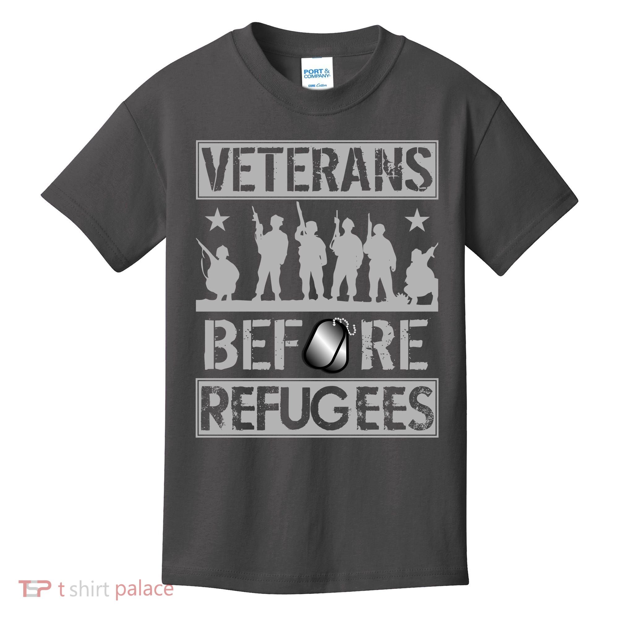 Veterans Before Refugees Veteran Kids T-Shirt