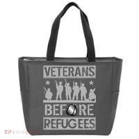 Veterans Before Refugees Veteran Tote Bag thumb 0