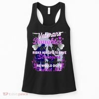 Veteran's Daughter My Dad Risks His Life Protect Me Women's Tank Top thumb 0