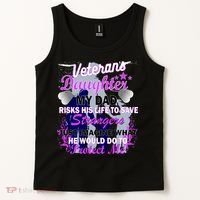 Veteran's Daughter My Dad Risks His Life Protect Me Tank Top thumb 2