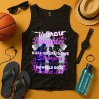 Veteran's Daughter My Dad Risks His Life Protect Me Tank Top thumb 4