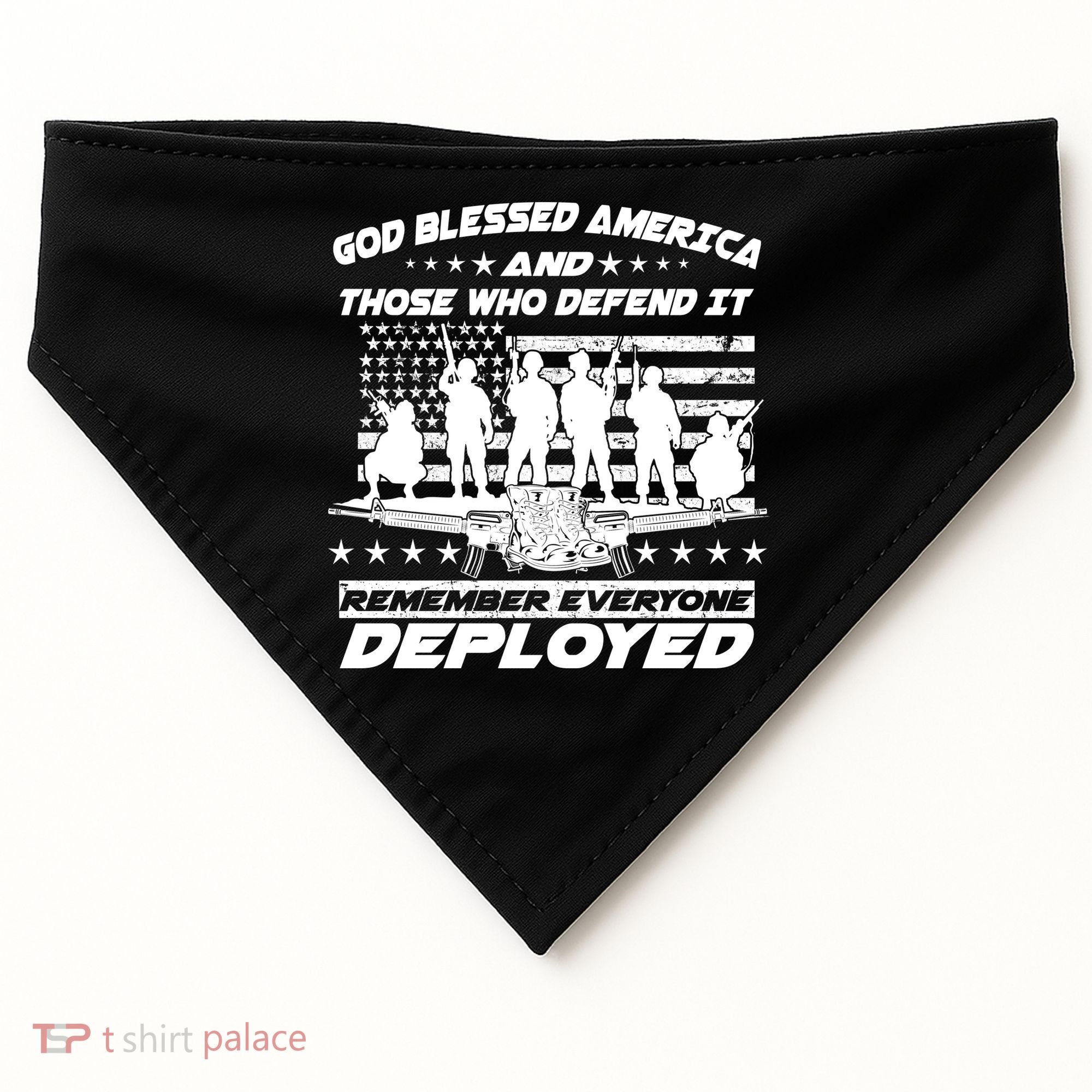 Veterans God Bless America And Those Who Defend It USA-Made Doggie Bandana