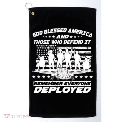 Veterans God Bless America And Those Who Defend It Golf Towel