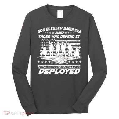 Veterans God Bless America And Those Who Defend It Long Sleeve Shirt