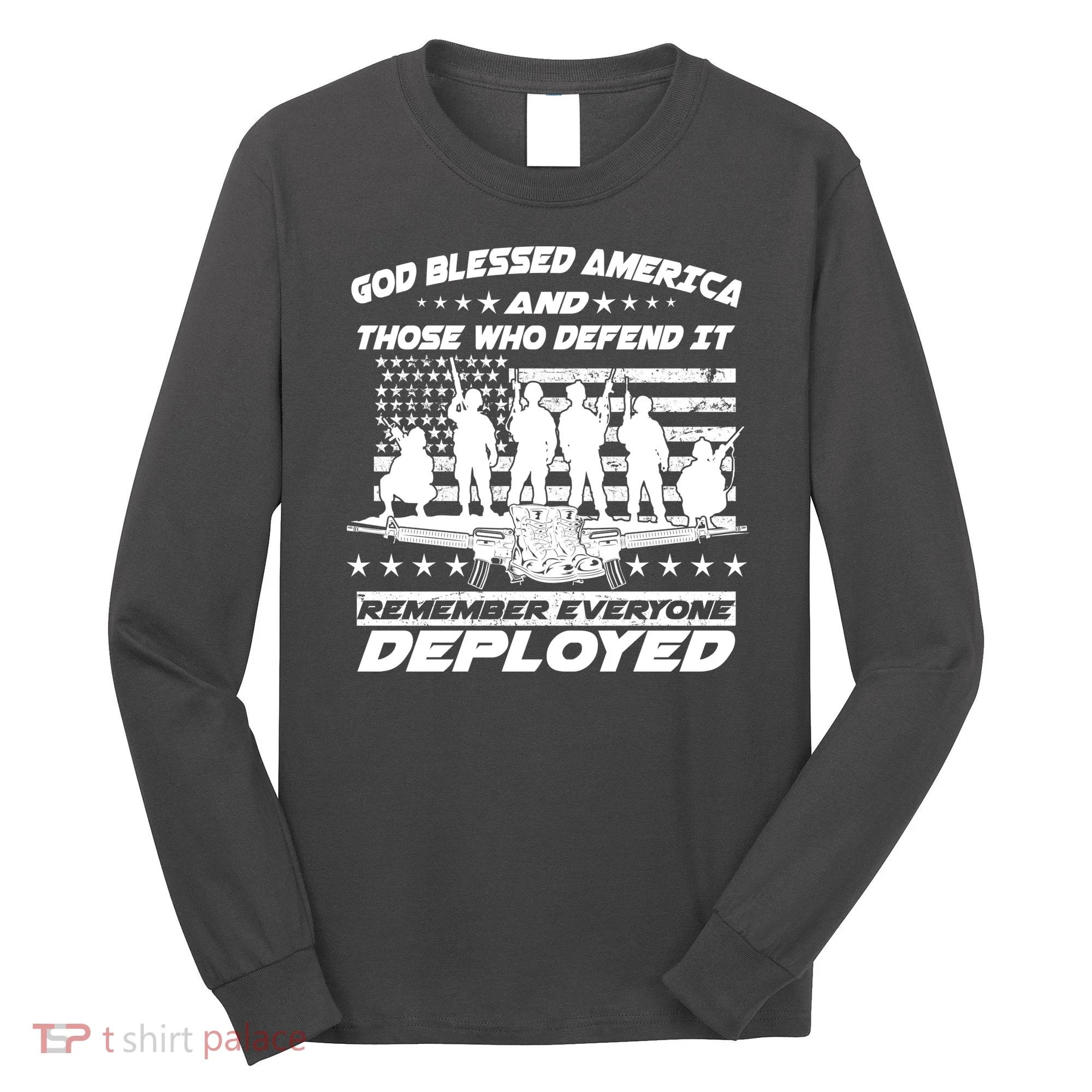 Veterans God Bless America And Those Who Defend It Long Sleeve Shirt