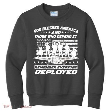 Veterans God Bless America And Those Who Defend It Kids Sweatshirt