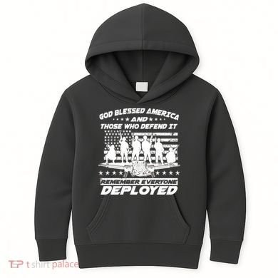 Veterans God Bless America And Those Who Defend It Kids Hoodie