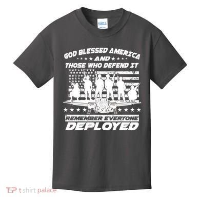 Veterans God Bless America And Those Who Defend It Kids T-Shirt