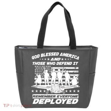 Veterans God Bless America And Those Who Defend It Tote Bag