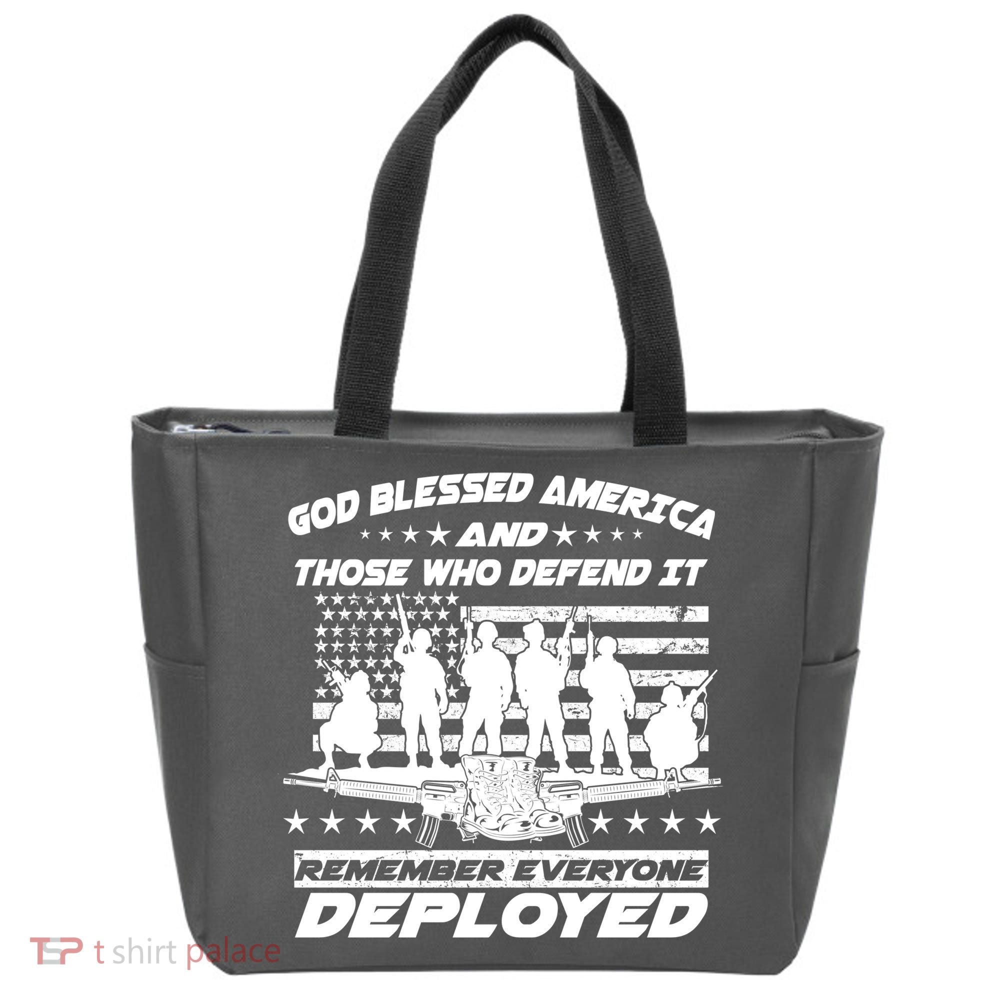 Veterans God Bless America And Those Who Defend It Tote Bag