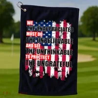 Veterans Must Do The Unthinkable Golf Towel thumb 1