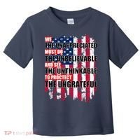 Veterans Must Do The Unthinkable Toddler T-Shirt thumb 0