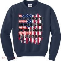 Veterans Must Do The Unthinkable Kids Sweatshirt thumb 0