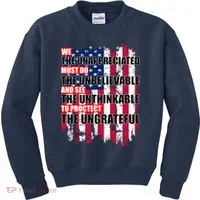 Veterans Must Do The Unthinkable Kids Sweatshirt thumb 0