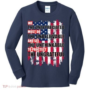 Veterans Must Do The Unthinkable Kids Long Sleeve Shirt
