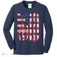 Veterans Must Do The Unthinkable Kids Long Sleeve Shirt thumb 0