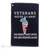Veterans Never Go Away Golf Towel thumb 0