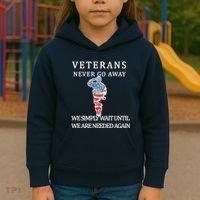 Veterans Never Go Away Kids Hoodie thumb 3