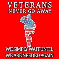 Veterans Never Go Away Santa Hat thumb 1