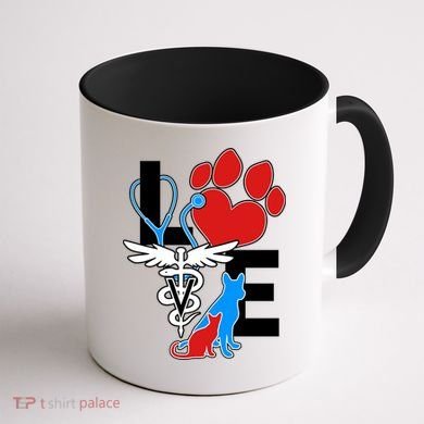 Veterinarian Love Cat and Dog Coffee Mug back