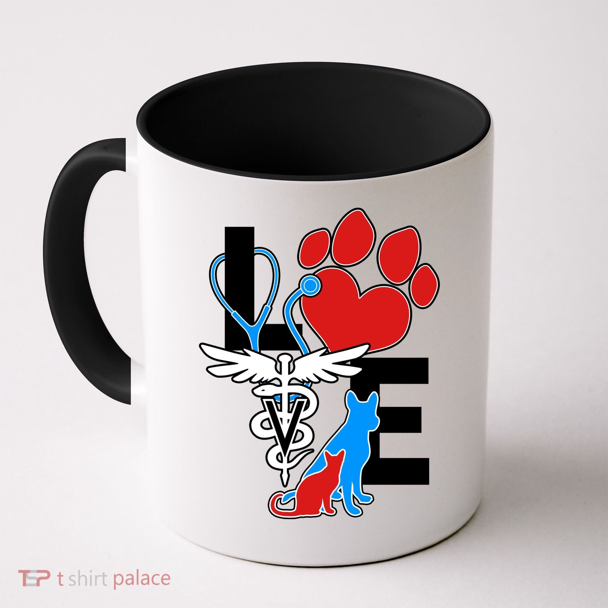 Veterinarian Love Cat and Dog Coffee Mug